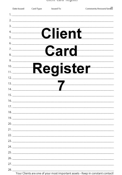 Client Card Register 7