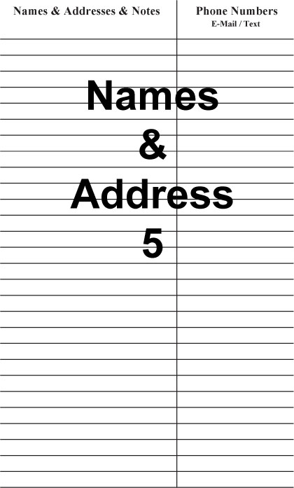 Names and addresses 4